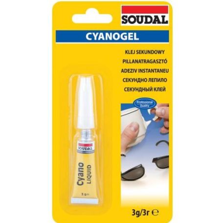 Soudal Pillanatragasztó 3 gr 84A - Cyanofix